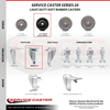 Service Caster 3.5 Inch Soft Rubber Wheel Swivel Top Plate Caster Set SCC-20S3514-SRS-4